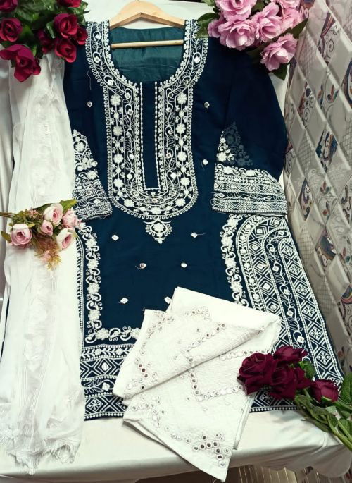 Atta Trendz 2703 New Exclusive Wear Georgette Top And Pant With Dupatta Collection